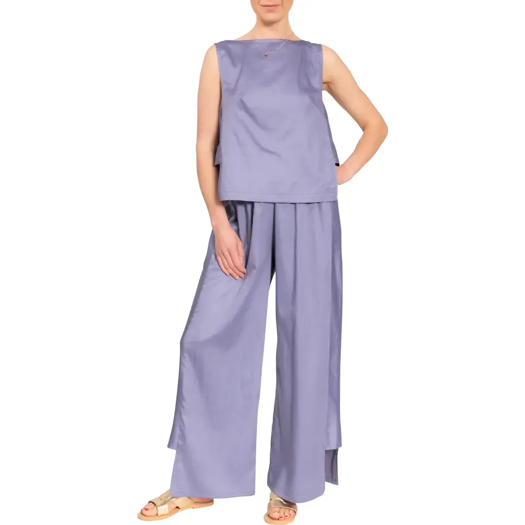 Piper Wide Leg Sleeveless Cotton Pajamas by Everyday Ritual