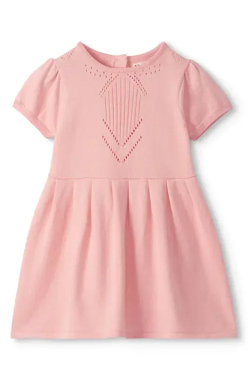 Pointelle Short Sleeve Sweater Dress by Hatley