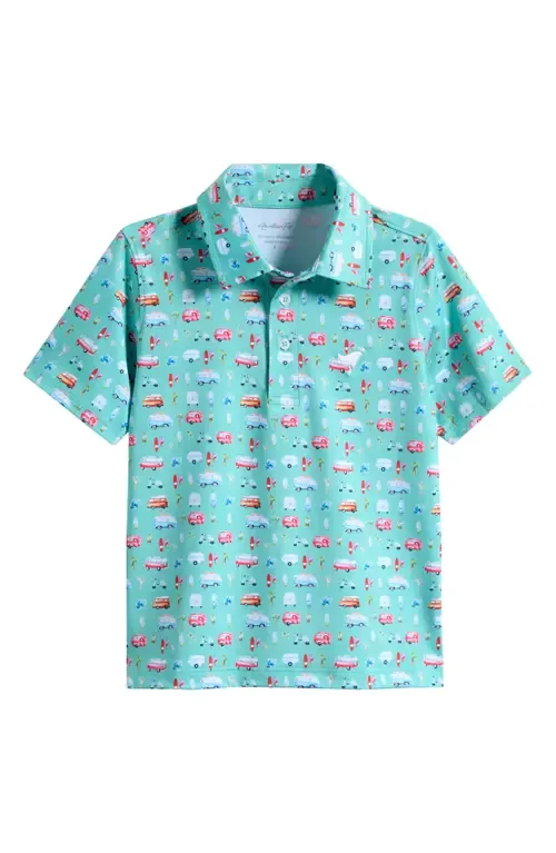 Beach Print Polo by AMERICAN FIT