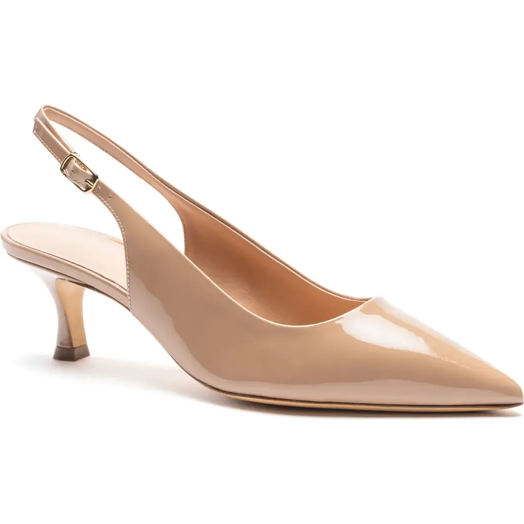 Palerma Pointed Toe Kitten Heel Slingback Pump by Bruno Magli