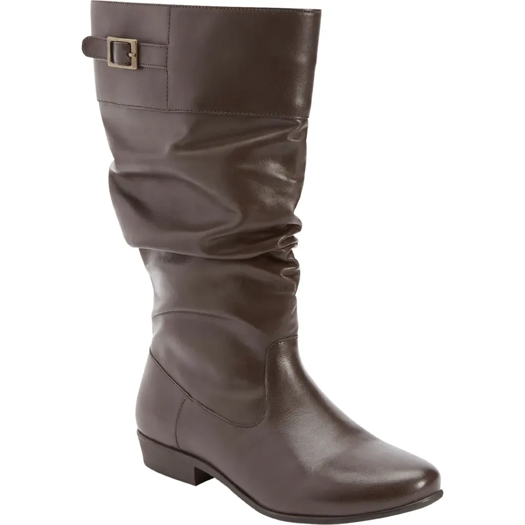 The Monica Wide Calf Leather Boot