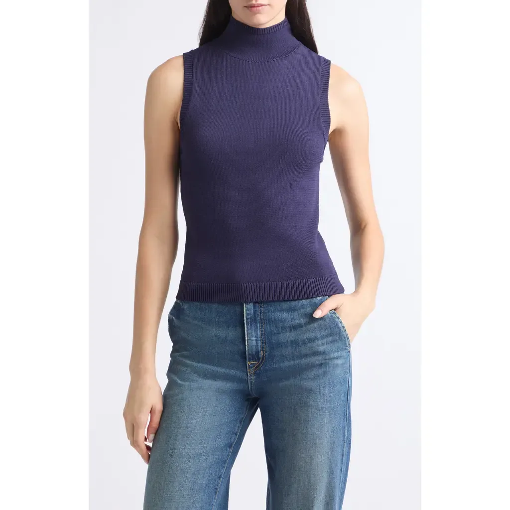 Montclair Turtleneck Sweater Vest by STAUD