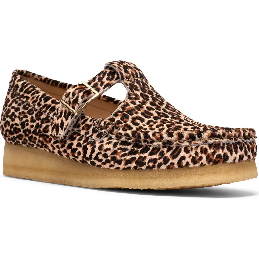 Wallabee Genuine Calf Hair T-Bar Loafer