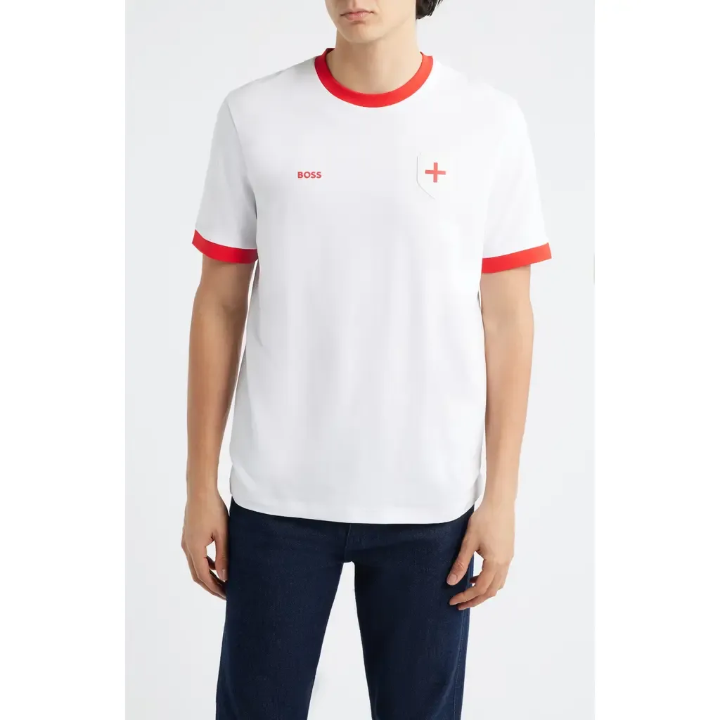 Lux Stretch Cotton Graphic T-Shirt by BOSS