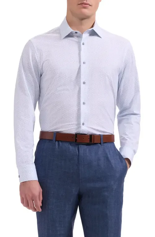 James OoohCotton® Geo Print Button-Up Shirt by Bugatchi