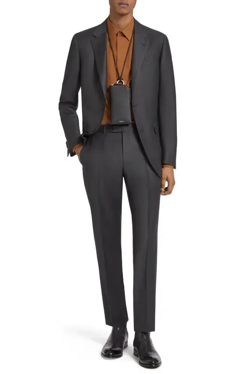 Pin Dot Trofeo Milano Wool Suit by ZEGNA