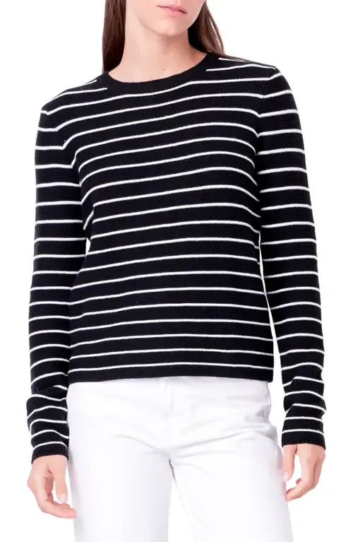 Stripe Crewneck Sweater by English Factory