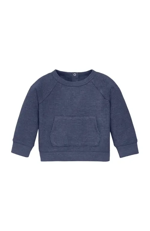 Baby Heathered Waffle Pocket Tee by Primary