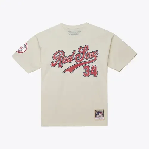 Mitchell & Ness David Ortiz Boston Red Sox Cooperstown Collection Throwback Name & Number T-Shirt by Mitchell & Ness