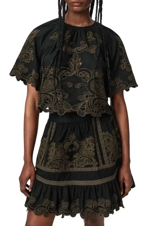 Miriam Embroidered Cotton Top by AllSaints