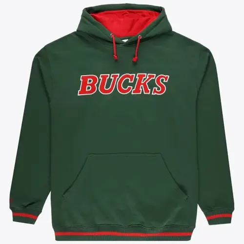 Mitchell & Ness Hunter Green Milwaukee Bucks Hardwood Classics Hoodie by Mitchell & Ness