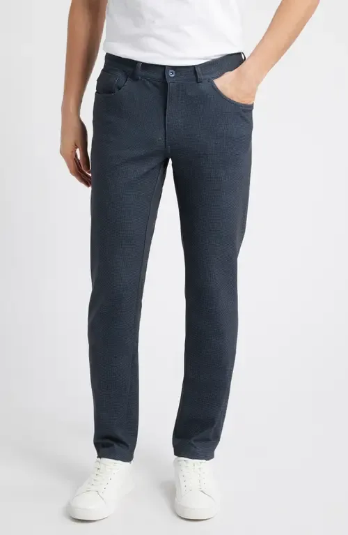 Chuck Hi-Flex Modern Fit Houndstooth Five-Pocket Pants by Brax