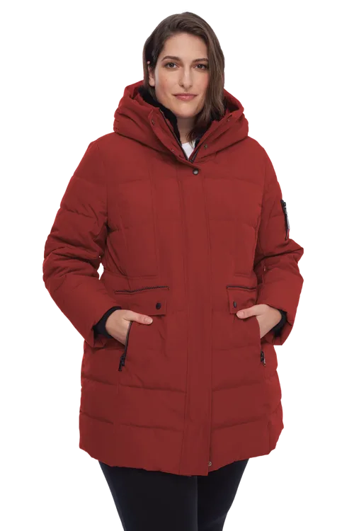 Kootney Vegan Down Mid-Length Parka Coat by Alpine North