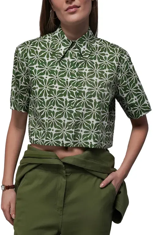 The Essential Cropped Button Up by WILDFANG