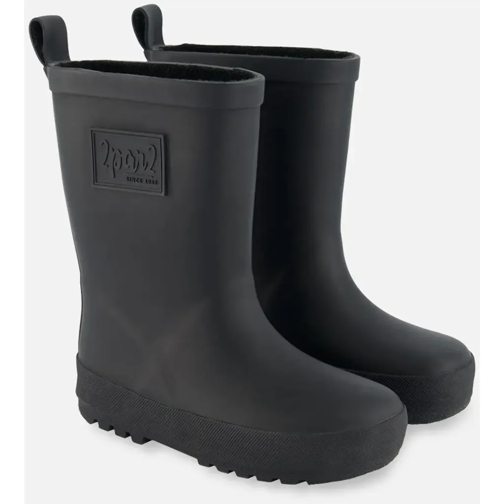 Waterproof Rain Boots in Natural Rubber by Deux par Deux
