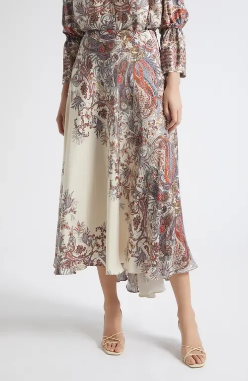 Decano Paisley Midi Skirt by MARELLA