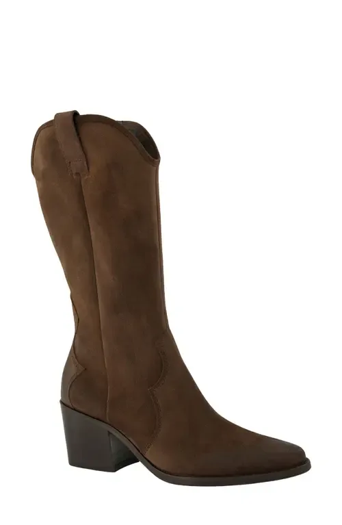 Easton Western Boot in Wood Soft Suede by Paul Green