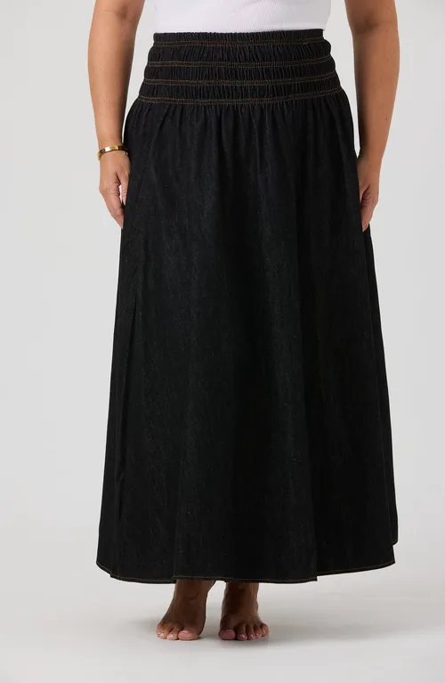 Hana Skirt in Black Denim
