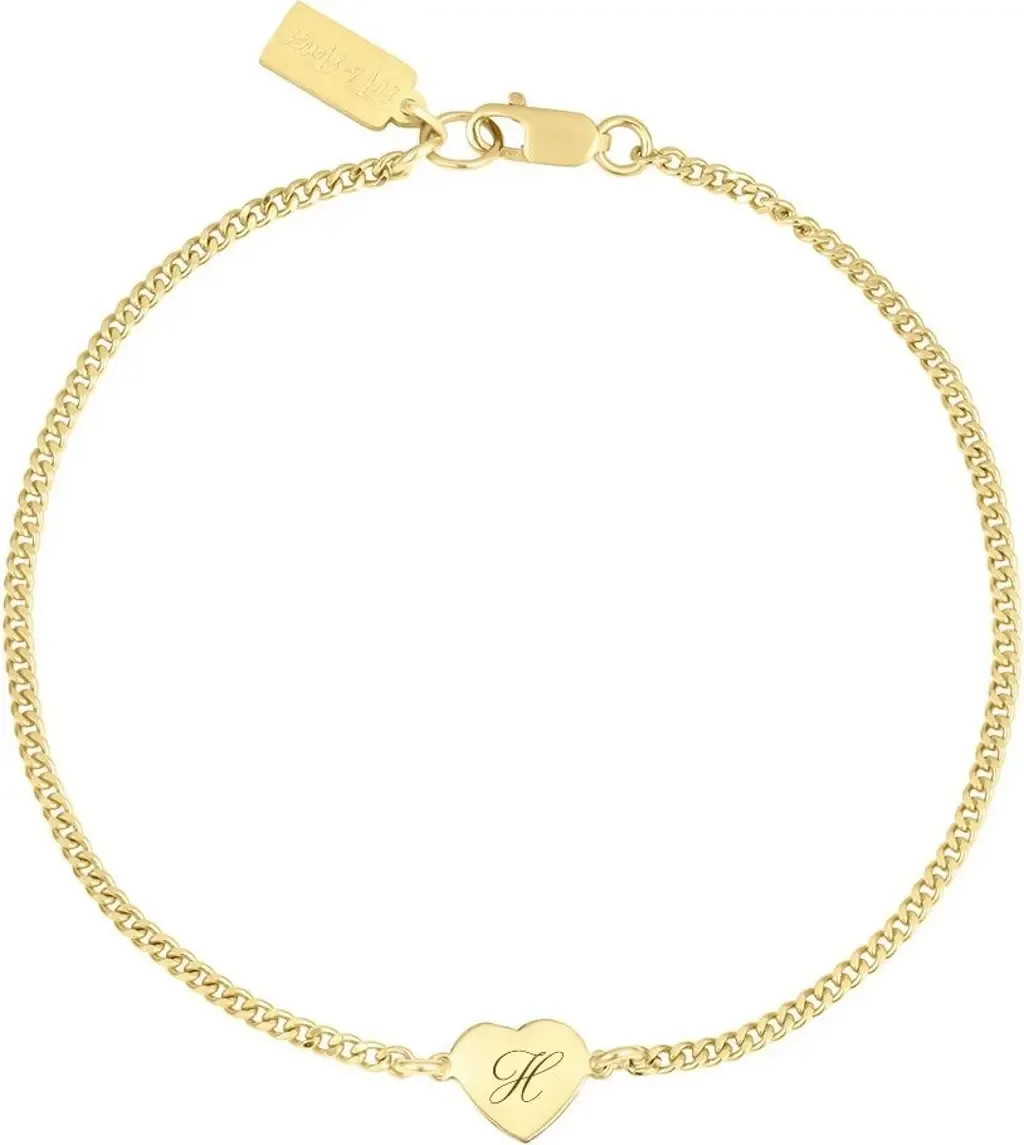 Emerson Initial Heart Bracelet by Set & Stones