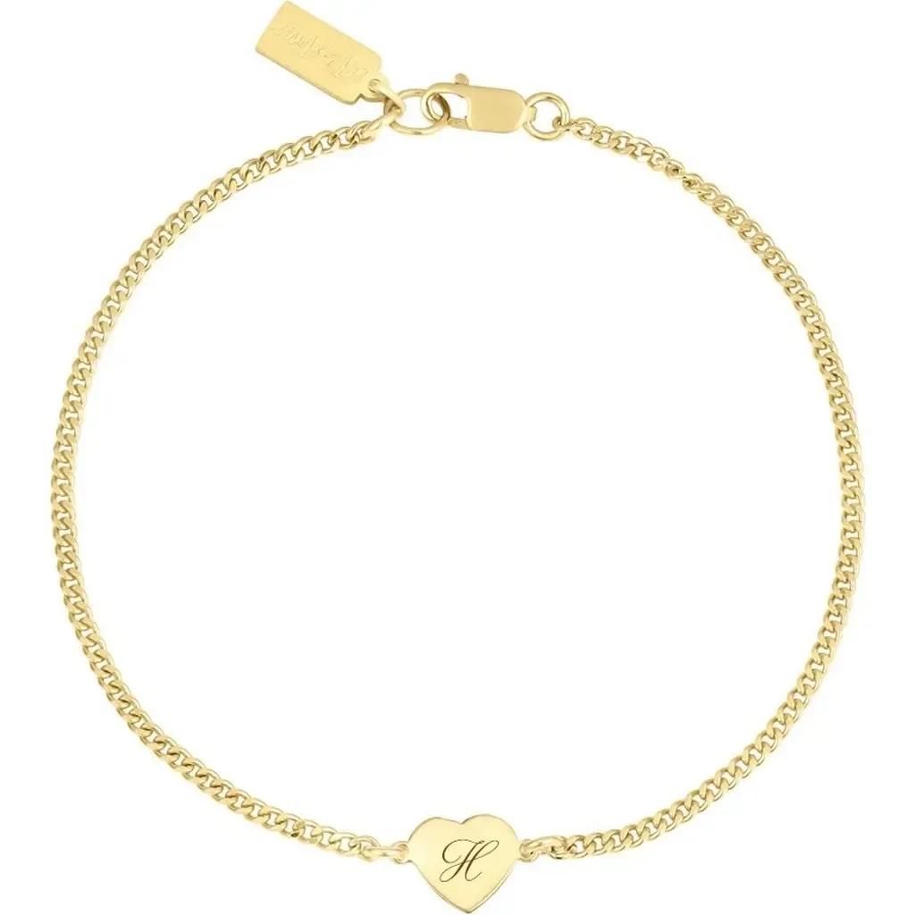 Emerson Initial Heart Bracelet by Set & Stones