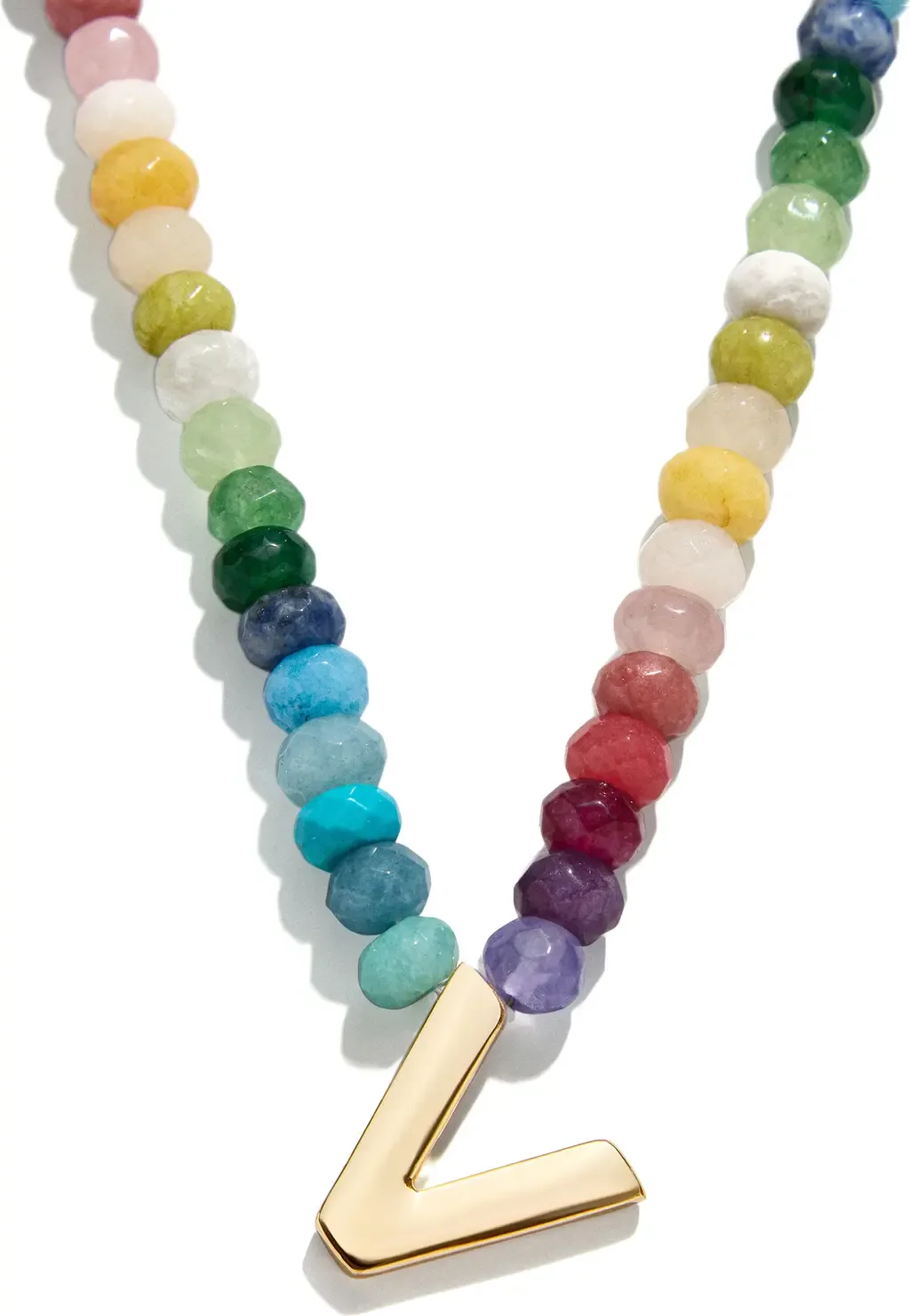 Beaded Initial Pendant Necklace by BaubleBar