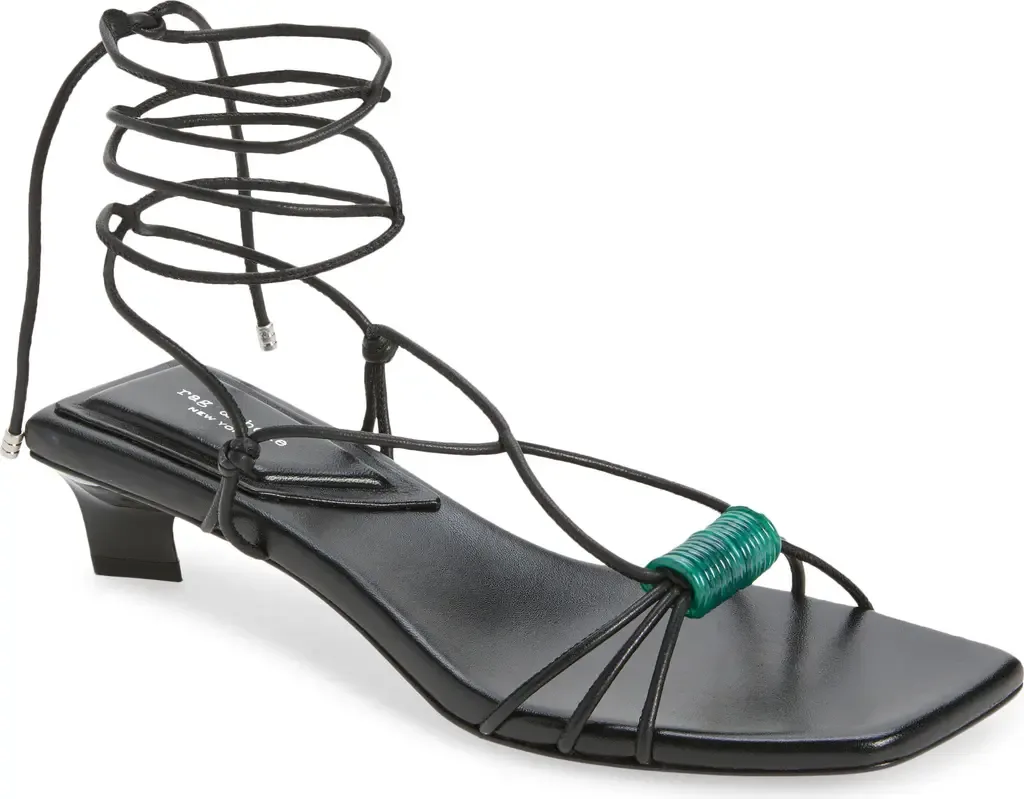 Liv Ankle Wrap Kitten Heel Sandal