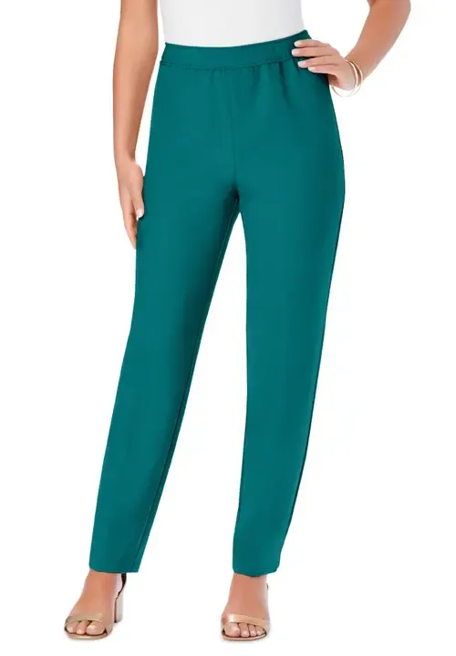 Classic Bend Over® Structured Straight Leg Pull on Pant