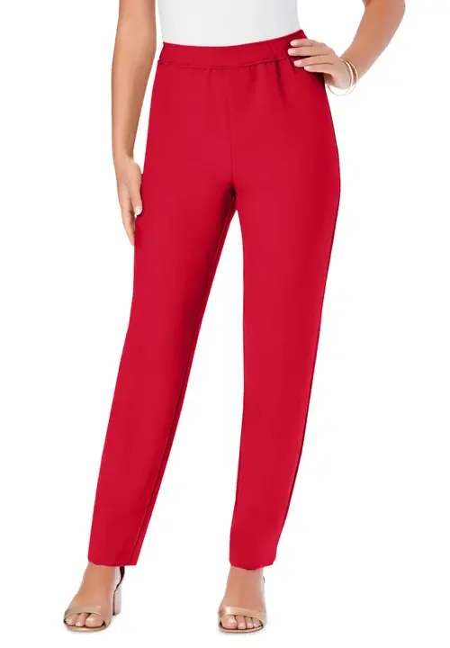 Classic Bend Over® Structured Straight Leg Pull on Pant