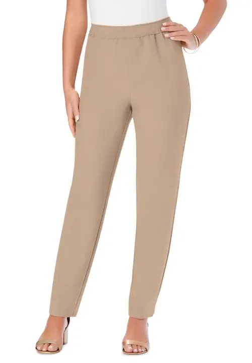 Classic Bend Over® Structured Straight Leg Pull on Pant
