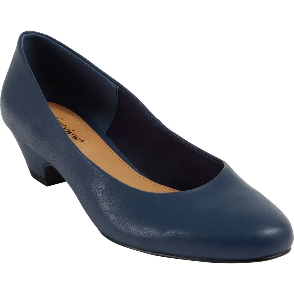 The Vida Leather Like Slip on Pump by Comfortview