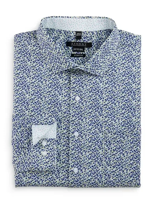 Performance Camo Floral Dress Shirt by Synrgy by DXL
