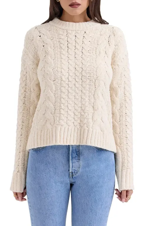 Jasper Chenille Cable Cotton Blend Sweater by HOUSE OF CB