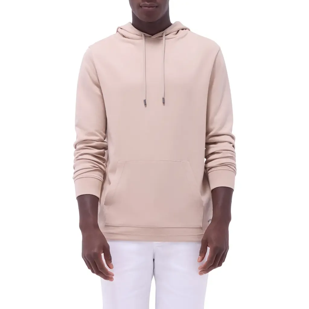 Cotton & Modal Blend Pullover Hoodie by Bugatchi