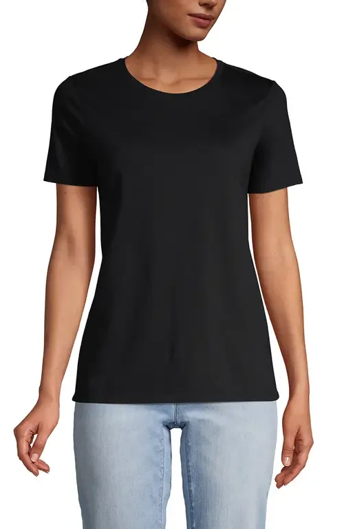 Supima Cotton Crew Neck T-Shirt by Lands' End
