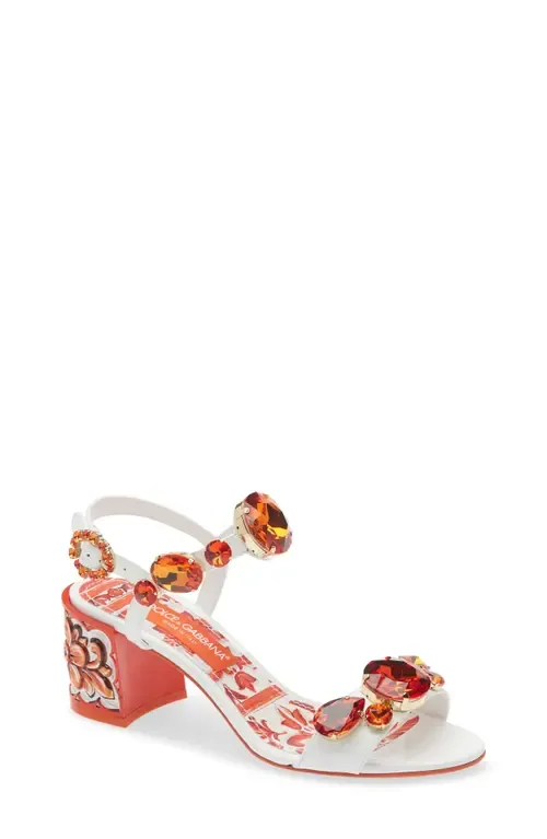 Keira Majolica Jeweled Sandal by Dolce&Gabbana