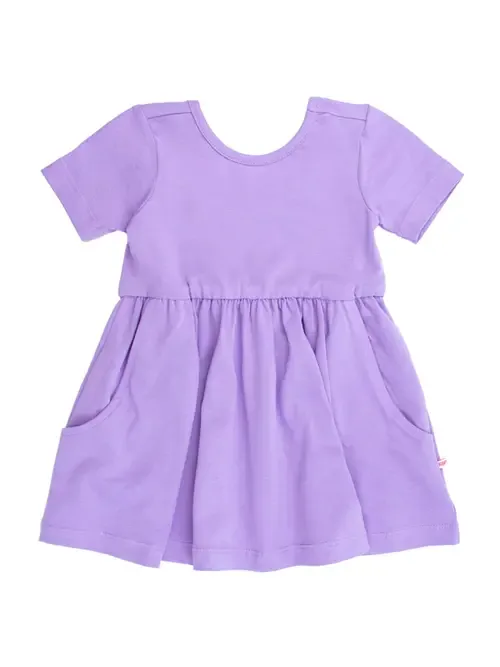 Knit Short Sleeve Twirl Dress by RuffleButts