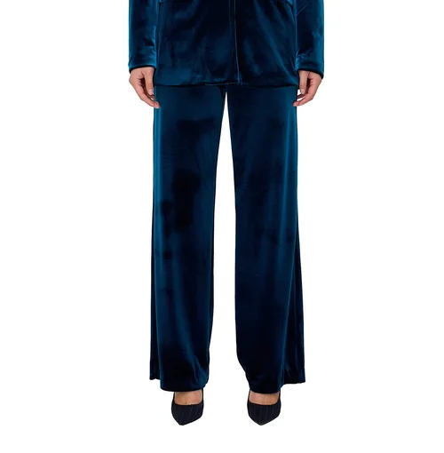 Valerie Straight Leg Velvet Trouser by Lily and Lionel London