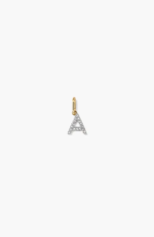 Diamond Letter Charm by MEJURI