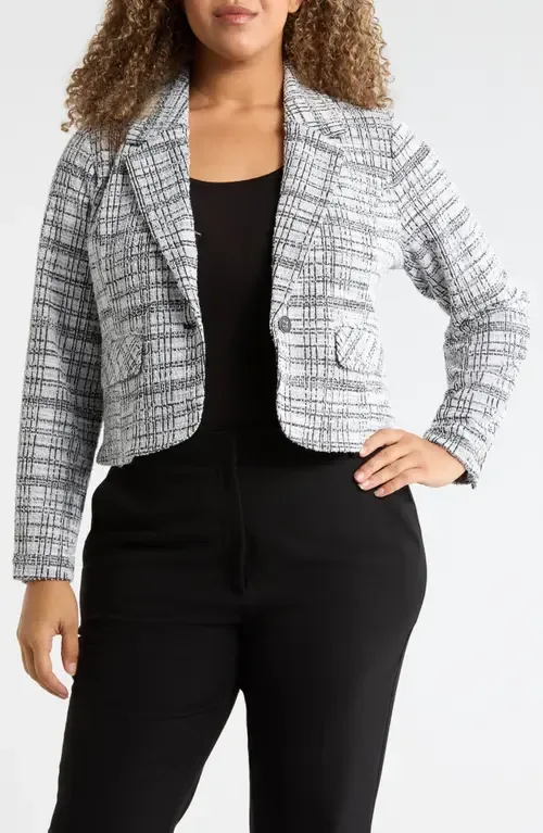 Tweed Crop Blazer by Liverpool