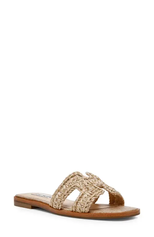 Hadyn Woven Strap Slide Sandal - Raffia