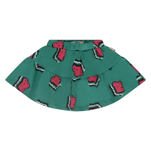 Allover Sandwich Print Tiered Skirt by Stains and Stories by Babyface