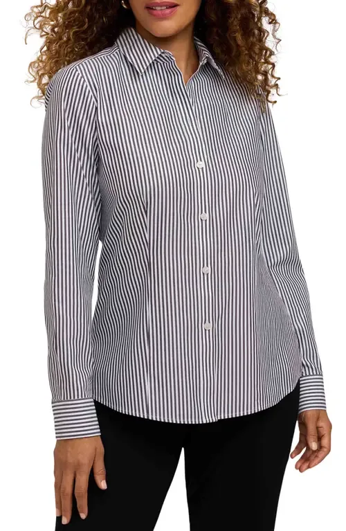 Dianna Stripe Cotton Button-Up Shirt