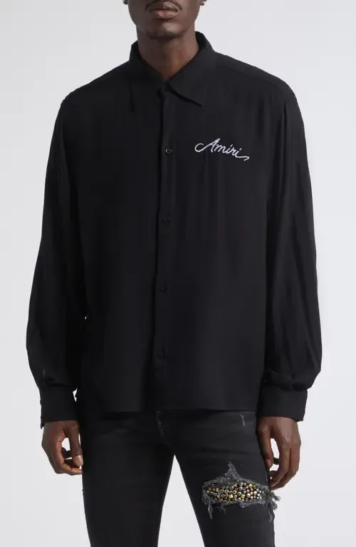 MA Check Viscose Button-Up Shirt by AMIRI