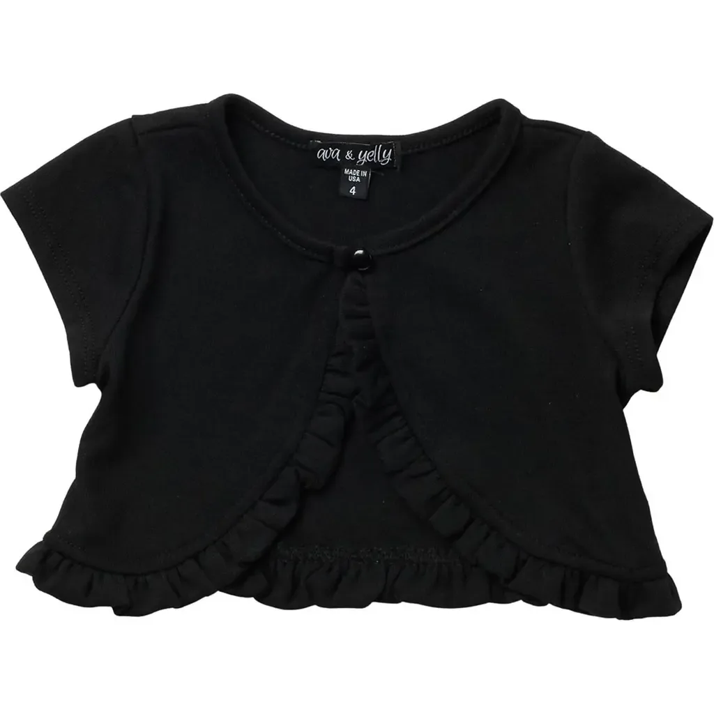 Ruffle Edge Cardigan Sweater by Ava & Yelly