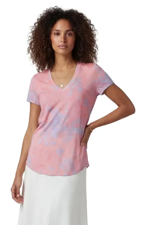 V-Neck Printed Top by Lords of Harlech