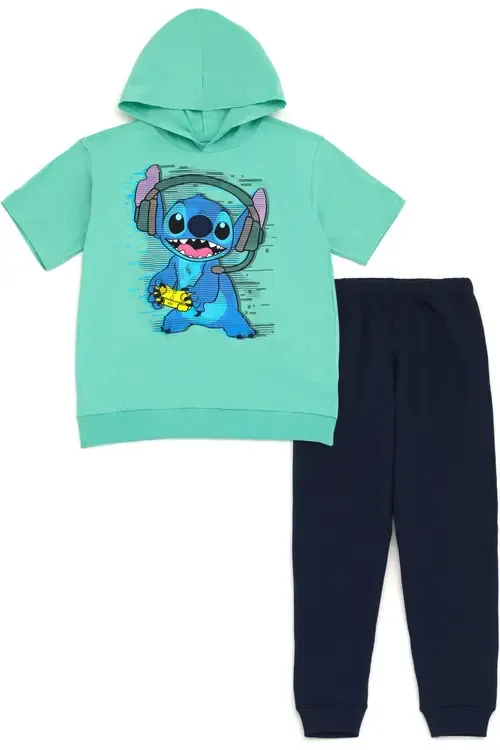 Lilo & Stitch 2-Piece Hooded Tee and Fleece Pants Set by Disney