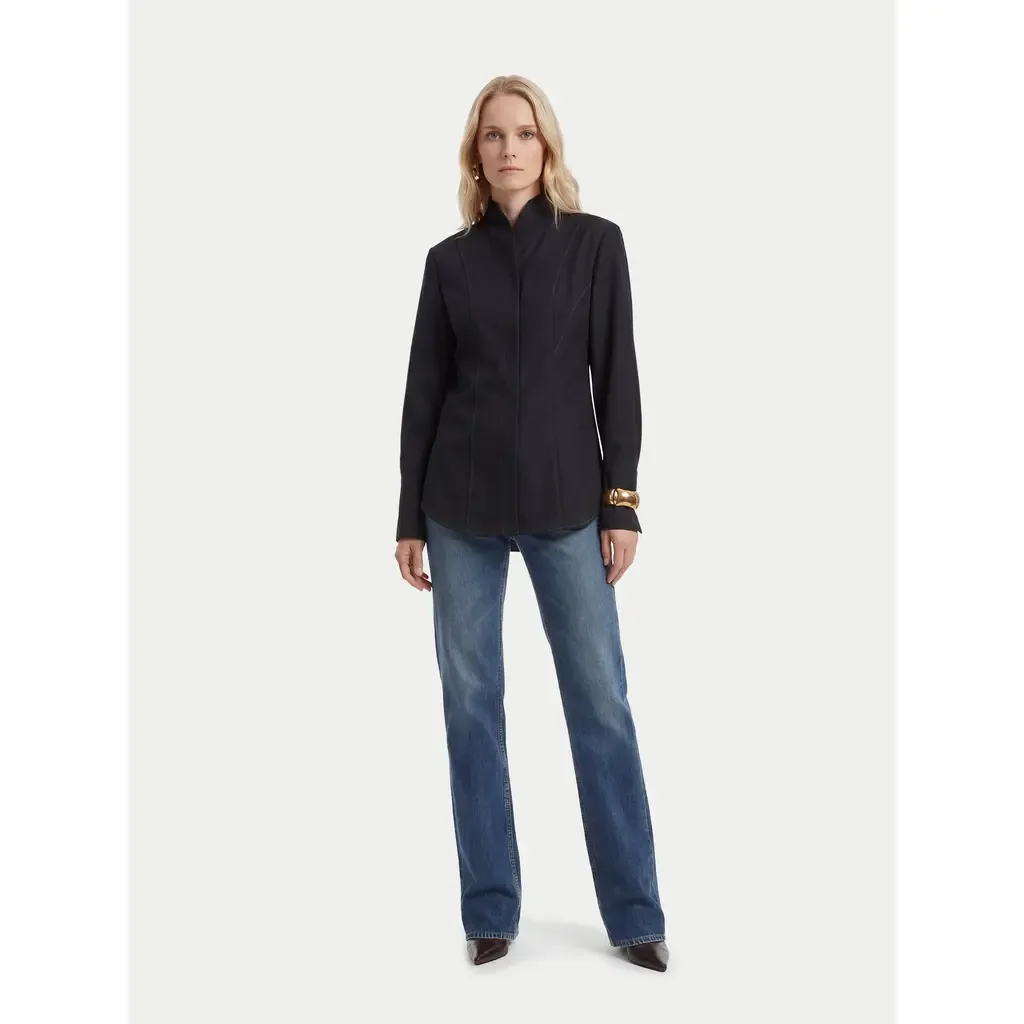 Cashmere Stand-Collar Shirt by Gobi Cashmere
