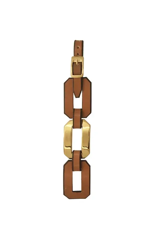 Octagon Leather Bracelet by CXC