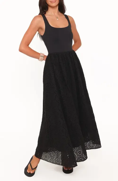 Alva Eyelet Midi Dress by Petal & Pup