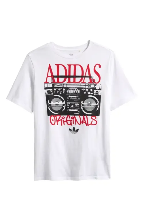 Boombox Cotton Graphic T-Shirt by adidas